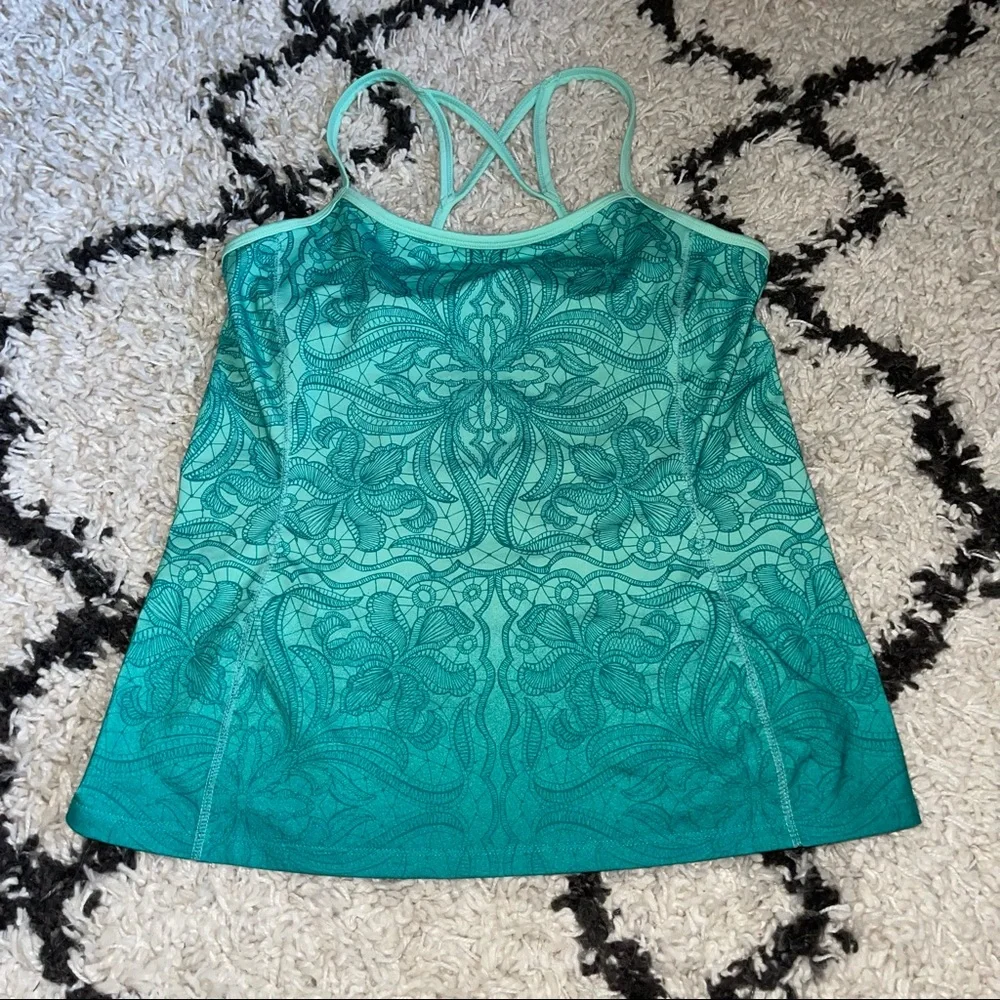 Athleta teal aqua workout top - Picture 1 of 4